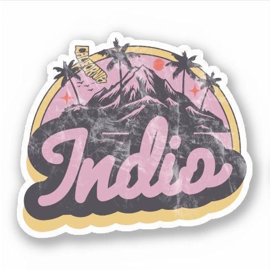 Indio, Californië Sticker (Voorkant)