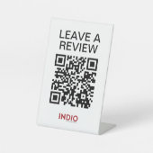 INDIO_Review-sjabloon Reclamebord Met Voetstuk (Voorkant)