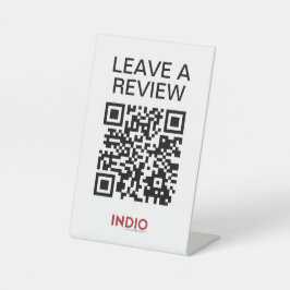 INDIO_Review-sjabloon Reclamebord Met Voetstuk