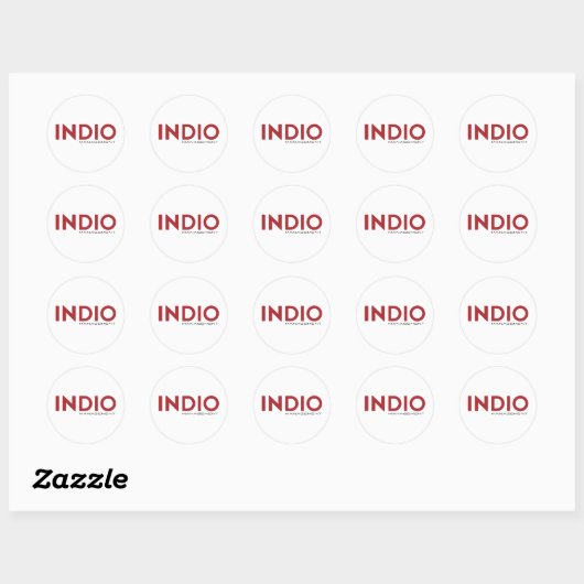 INDIO ronde Stickers (Vel)