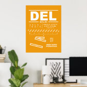 Indira Gandhi International Airport DEL Poster (Thuiskantoor)