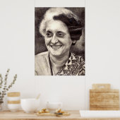 Indira Gandhi Portrait Poster (Keuken)