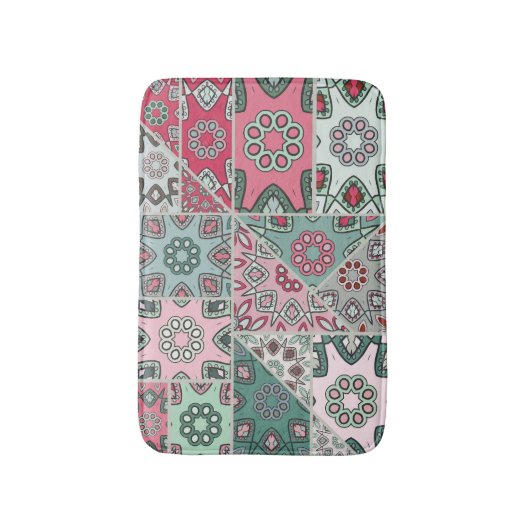 Indisch Arabisch Patchwork Quilt Badmat (Voorkant Verticaal)