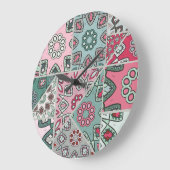 Indisch Arabisch Patchwork Quilt Grote Klok (Hoek)