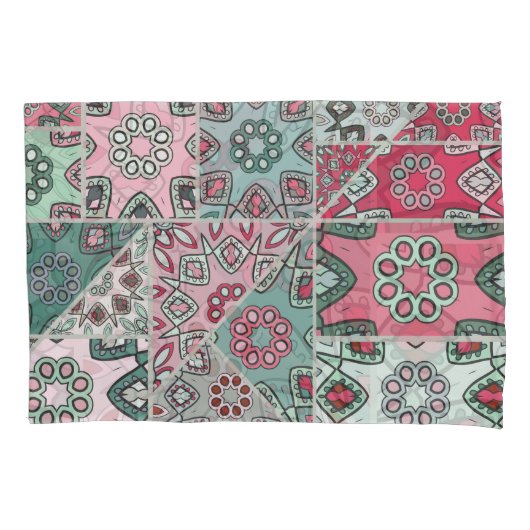 Indisch Arabisch Patchwork Quilt  Kussensloop (Voorkant)