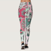 Indisch Arabisch Patchwork Quilt  Leggings (Achterkant)