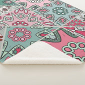 Indisch Arabisch Patchwork Quilt  Sherpa Deken (3/4)