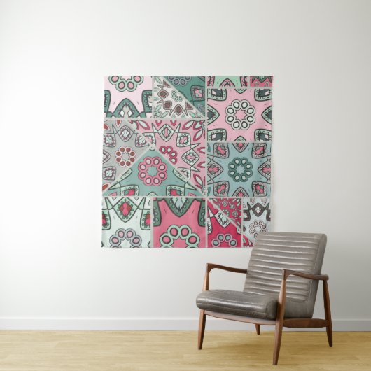 Indisch Arabisch Patchwork Quilt Wandkleed (In Situ (horizontaal))