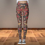 Indisch Bloemen Tapijt met Vogels en Dieren Leggings<br><div class="desc">Indisch Bloemen Tapijt met Vogels en Dieren</div>