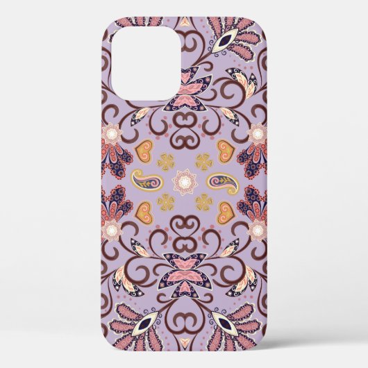 Indisch bloementafelkleed: heerlijk pastelpatroon Case-Mate iPhone case (Achterkant)