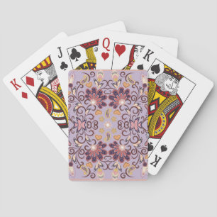 Indisch bloementafelkleed: heerlijk pastelpatroon pokerkaarten