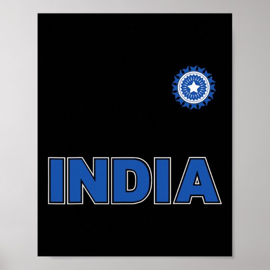 Indisch Cricket (oranje tenue)  Poster (Voorkant)