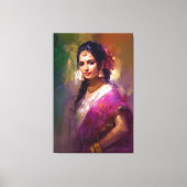 Indisch Hedendaags Figuratief Schilderij Canvas Afdruk (Voorkant)