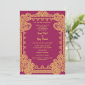 Indisch Hindoe bruiloft paar Afbeelding ingewikkel Kaart (Staand voorkant)