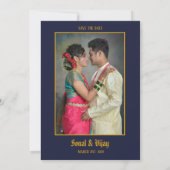 Indisch Hindoe bruiloft paar Afbeelding ingewikkel Kaart (Achterkant)