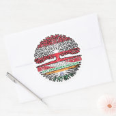 Indisch Österreichisch Österreich Baum Ronde Sticker (Envelop)