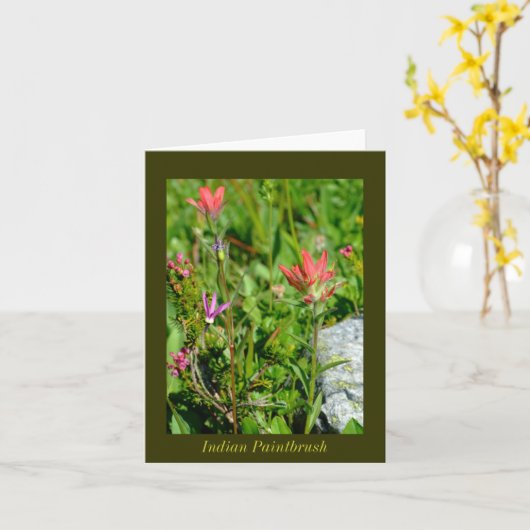 Indisch Penseel Kaart (Gele Bloem)