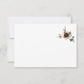 Indisch rood ivoor bos groen bloemenbruiloft bedankkaart (Achterkant)