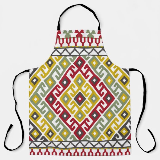 Indisch Turks Geometrisch: achtergrond Tegel Schort (Voorkant)