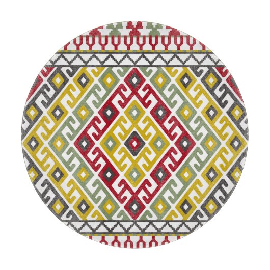 Indisch Turks Geometrisch: achtergrond Tegel Snijplank (Voorkant)