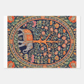 Indisch wandtapijt met levensboom en olifant - inpakpapier vel (Voorkant 2)