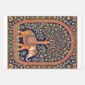 Indisch wandtapijt met levensboom en olifant - inpakpapier vel (Voorkant)