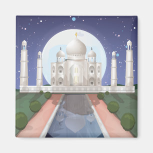 Indisch wereld icoon logo reisposter magneet