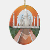 Indisch wereldicoon logo reisposter keramisch ornament (Rechts)