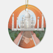 Indisch wereldicoon logo reisposter keramisch ornament (Links)