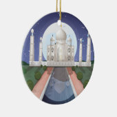 Indisch wereldicoon logo reisposter keramisch ornament (Rechts)