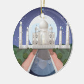 Indisch wereldicoon logo reisposter keramisch ornament (Links)