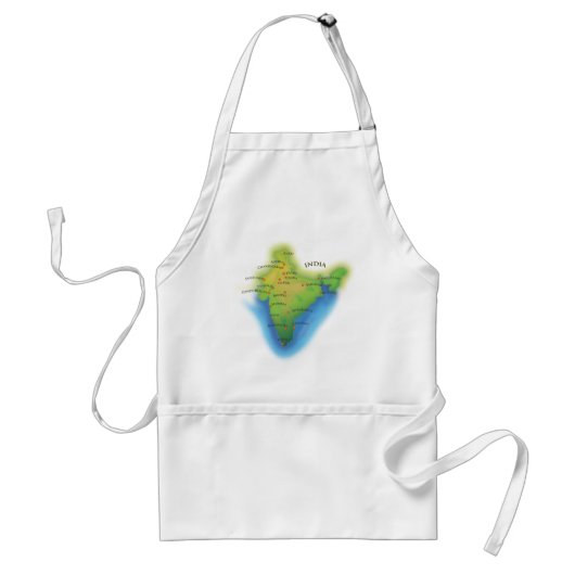 Indisch wereldicoon logo reisposter standaard schort (Voorkant)