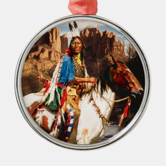 Indische 1A-sierplant Metalen Ornament (Voorkant)