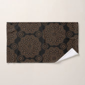 Indische Abstracte geometrische zwart-wit en bruin Bad Handdoek (Handdoek)