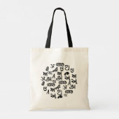 Indische Alfabetleraar Tote Bag (Achterkant)