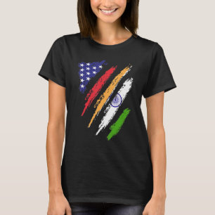 Indische Amerikaanse vlag Amerikaanse patriot Heri T-shirt