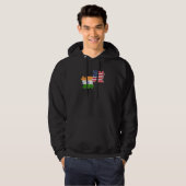 Indische Amerikaanse vlag Hoodie (Voorkant volledig)