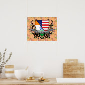 Indische Amerikaanse vlag Poster (Keuken)