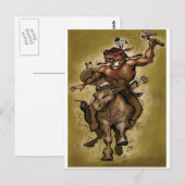 Indische arrior briefkaart (Voorkant / Achterkant)