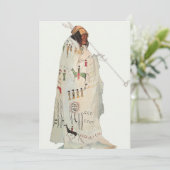 Indische arrior met Pipe-portret van Karl Bodmer (Staand voorkant)