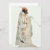 Indische arrior met Pipe-portret van Karl Bodmer (Voorkant / Achterkant)