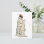 Indische arrior met Pipe-portret van Karl Bodmer Briefkaart (Staand voorkant)