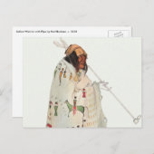 Indische arrior met Pipe-portret van Karl Bodmer Briefkaart (Voorkant / Achterkant)