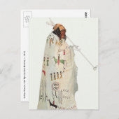 Indische arrior met Pipe-portret van Karl Bodmer Briefkaart (Voorkant / Achterkant)