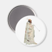 Indische arrior met Pipe-portret van Karl Bodmer Magneet (Voorkant / Achterkant)