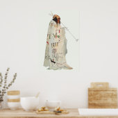 Indische arrior met Pipe-portret van Karl Bodmer Poster (Keuken)