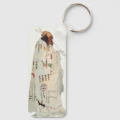 Indische arrior met Pipe-portret van Karl Bodmer Sleutelhanger (Achterkant)