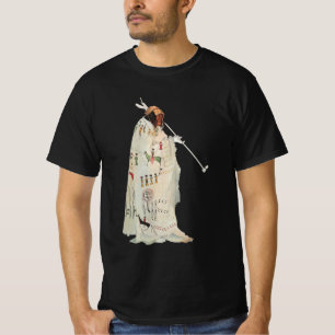 Indische arrior met Pipe-portret van Karl Bodmer T-shirt