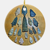 Indische Arrowead Keramisch Ornament (Achterkant)