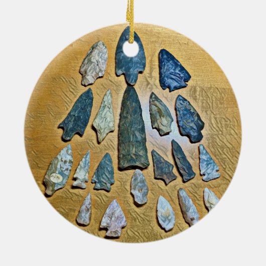 Indische Arrowead Keramisch Ornament (Achterkant)